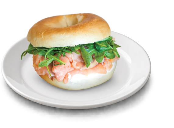 Smoked Salmon Cream Cheese Bagel